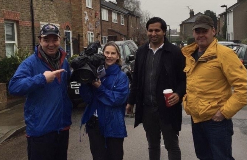 Filming with Faisal Islam and Guy Opperman MP